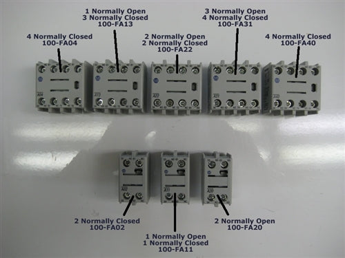 Allen Bradley 100-F front mounted auxiliary contact