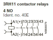 Siemens 3RH1140-1BB40 Control Relay