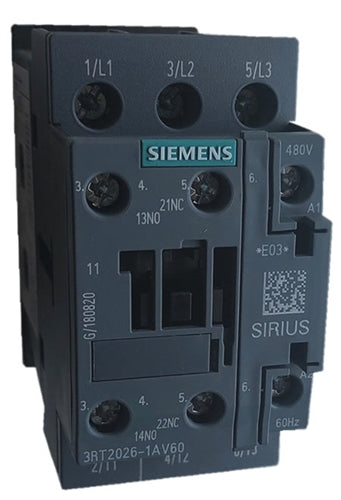 Siemens 3RT2026-1AV60 25 AMP Contactor