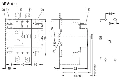 Siemens 3RV1011-0KA10 Manual Motor Protector