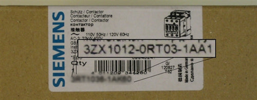 Siemens 3ZX1012-0RT03-1AA1 contactor overload relay