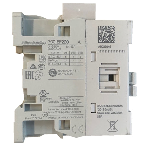 Allen Bradley 700-EF220EJ control relay