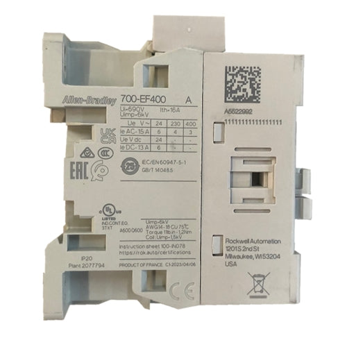 Allen Bradley 700-EF400KD control relay