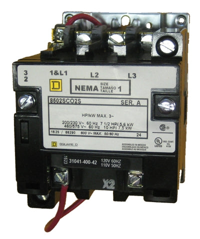Square D 8502SCO2S NEMA Size 1 Contactor