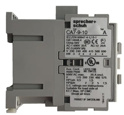 Sprecher and Schuh CA7-9-10-480 3 pole 9 AMP contactor