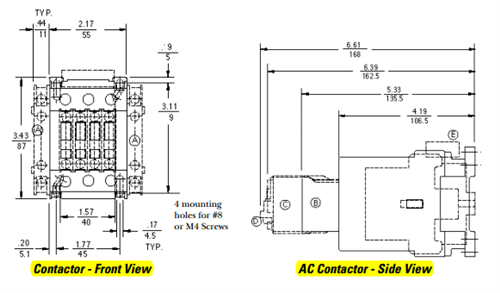 GE CL45A310MJ 3 pole UL/CE IEC rated contactor