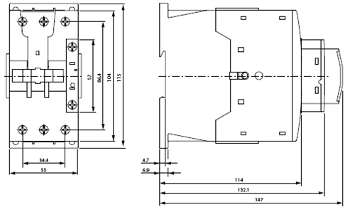 Moeller DILM50 24 volt DC 3 pole 50 AMP contactor