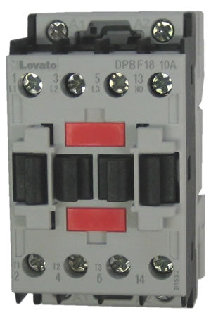 Lovato DPBF1810A46060 3 pole 18 AMP Definite Purpose Contactor