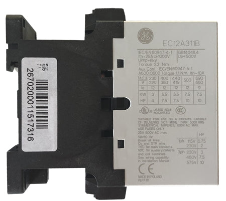 GE EC12A 11E 12 AMP contactor
