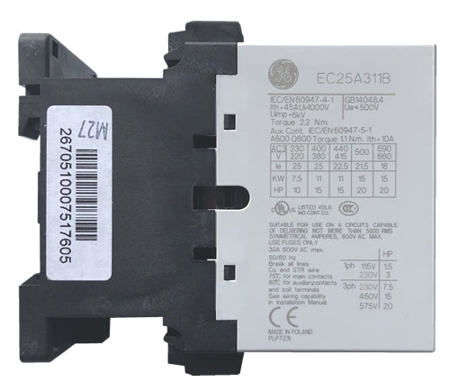GE EC25A311B 25 AMP contactor