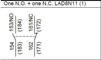 Schneider Electric LAD8N11 auxiliary contact