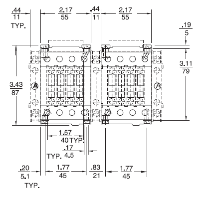 GE LAR04A1 3 pole UL/CE IEC rated reversing contactor