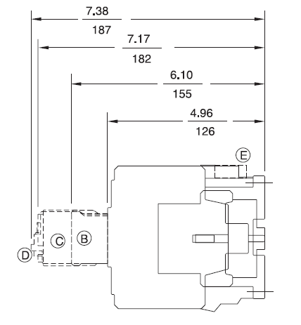 GE LAR09A 3 pole UL/CE IEC rated reversing contactor