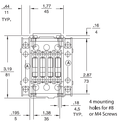 GE LAR25AL 3 pole UL/CE IEC rated reversing contactor