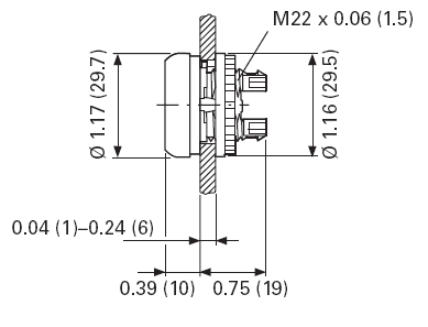Eaton M22-L-G green pilot light