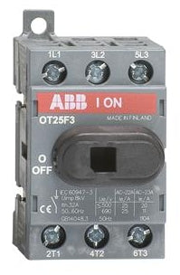 ABB OT25F3 25 AMP Disconnect Swtich