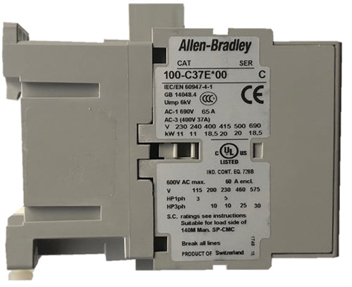 Allen Bradley 100-C37E*00 DC rated contactor