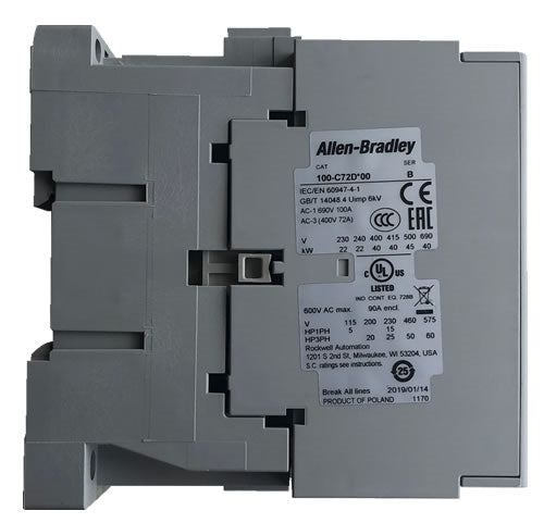 Allen Bradley 100-C72DJ00 contactor