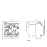 Siemens 3RA2327-8XB30-1AC2 reversing contactor