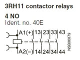 Siemens 3RH1140-1AM20 Control Relay