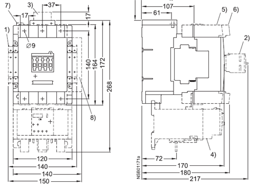 Siemens 3RT1054-6A 115 AMP contactor