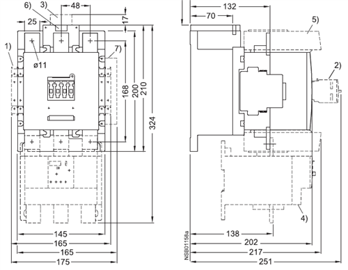 Siemens 3RT1065-6A 265 AMP contactor