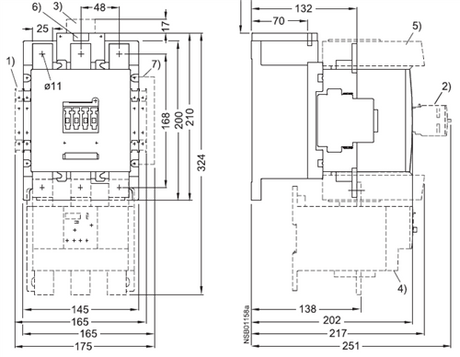 Siemens 3RT1065-6A 265 AMP contactor