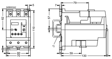 Siemens 3RU1146-4JB0 thermal magnetic overload relay