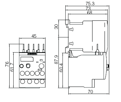 Siemens 3RU2116-1HB0 Thermal Overload Relay