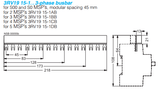 Siemens 3RV1915-1AB busbar for 3RV1011 and 3RV1021 manual motor protectors