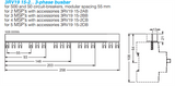 Siemens 3RV1915-2DB busbar for 3RV1011 and 3RV1021 manual motor protectors