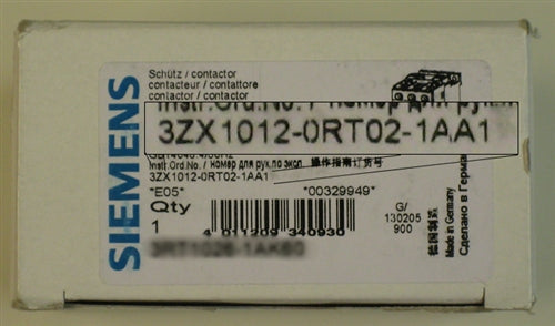 Siemens 3ZX1012-0RT02-1AA1 contactor overload relay