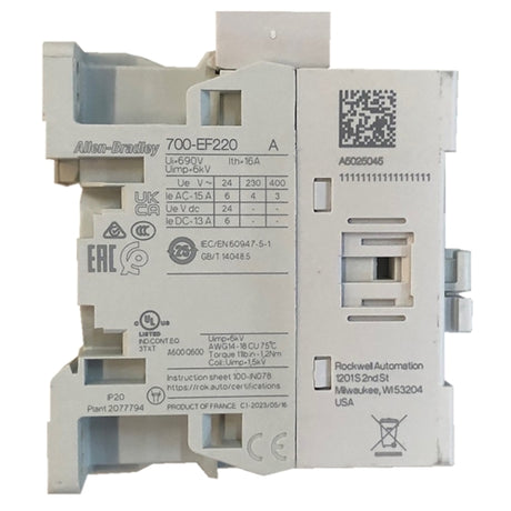 Allen Bradley 700-EF220KD control relay