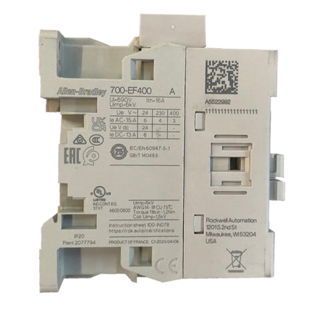 Allen Bradley 700-EF400KD control relay