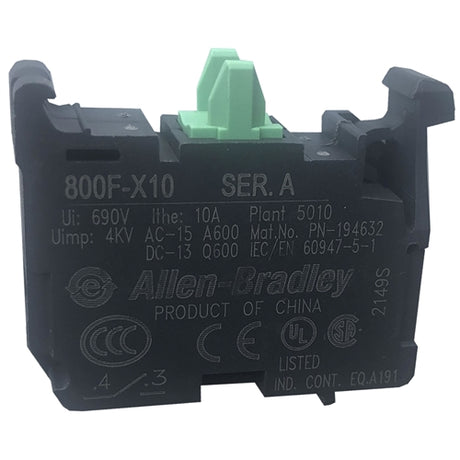 Allen Bradley 800F-X10 normally open contact block