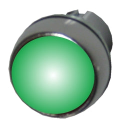 Allen Bradley 800FM-LF3 green illuminated metal pushbutton