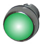 Allen Bradley 800FM-LF3 green illuminated metal pushbutton