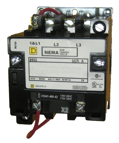 Square D 8502SCO2 NEMA Size 1 Contactor
