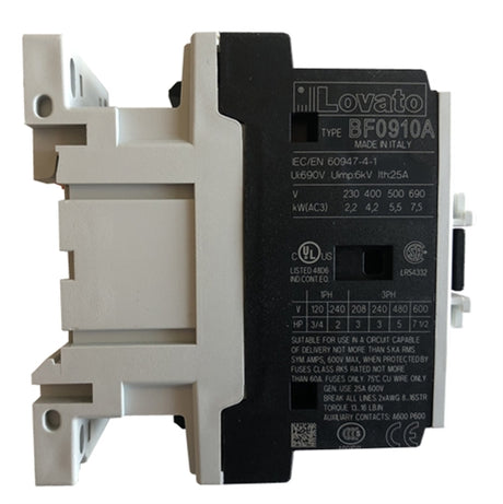 Lovato BF0910A04860 3 pole 9 AMP contactor