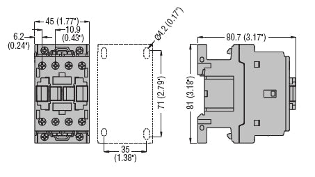 Lovato BF0910A22060 3 pole 9 AMP contactor