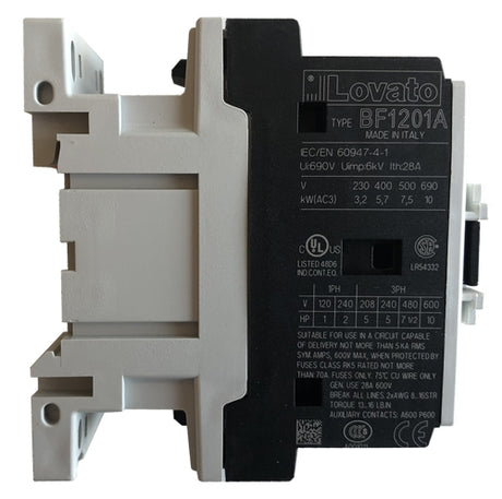 Lovato BF1201A 3 pole contactor