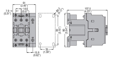 Lovato BF26T4A 4 pole contactor