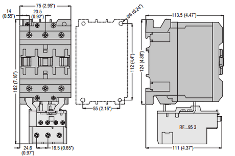 Lovato BF5000 02460 3 pole 50 AMP contactor