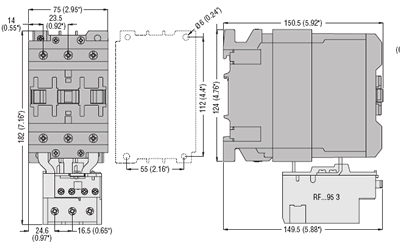 Lovato BF6500 3 pole 50 AMP contactor