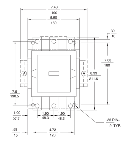 GE CK09BE311N 3 pole UL/CE IEC rated contactor