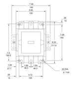 GE CK95BE300 3 pole UL/CE IEC rated contactor