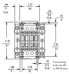GE CL02A400T 4 pole UL/CE IEC rated contactor