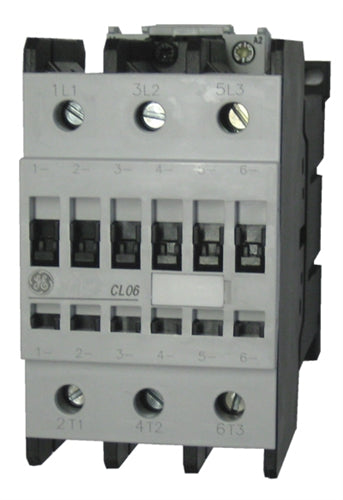 GE CL06E300MD 3 pole UL/CE IEC rated contactor with 24-28 volt AC/DC electronic coil