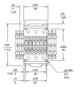 GE CL06E300MJ 3 pole UL/CE IEC rated contactor with 110-127 volt AC/DC electronic coil