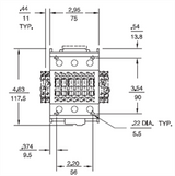 GE CL09A300MF 3 pole UL/CE IEC rated contactor